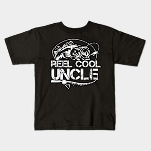 Reel Cool Uncle Fishing Daddy Fathers Day Dad For Men Kids T-Shirt